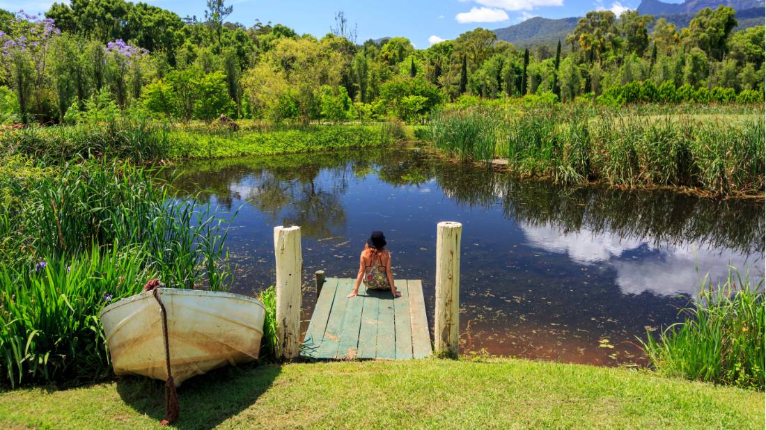 Relaxing by the Northern Rivers after a day of cycling. |  <i>Ryan Fowler; Destination Tweed</i>