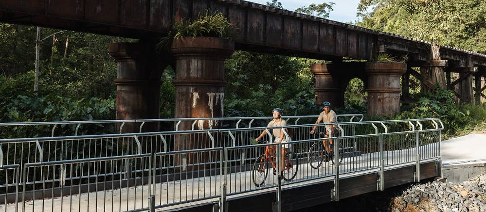 Cycle the beautiful Northern Rivers Rail Trail