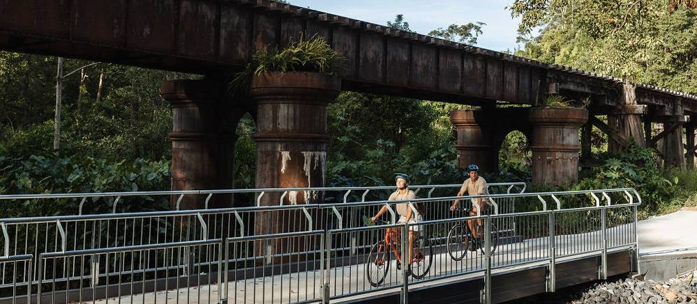 Cycle the beautiful Northern Rivers Rail Trail