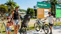 Family cycling the Northern Rivers Rail Trail