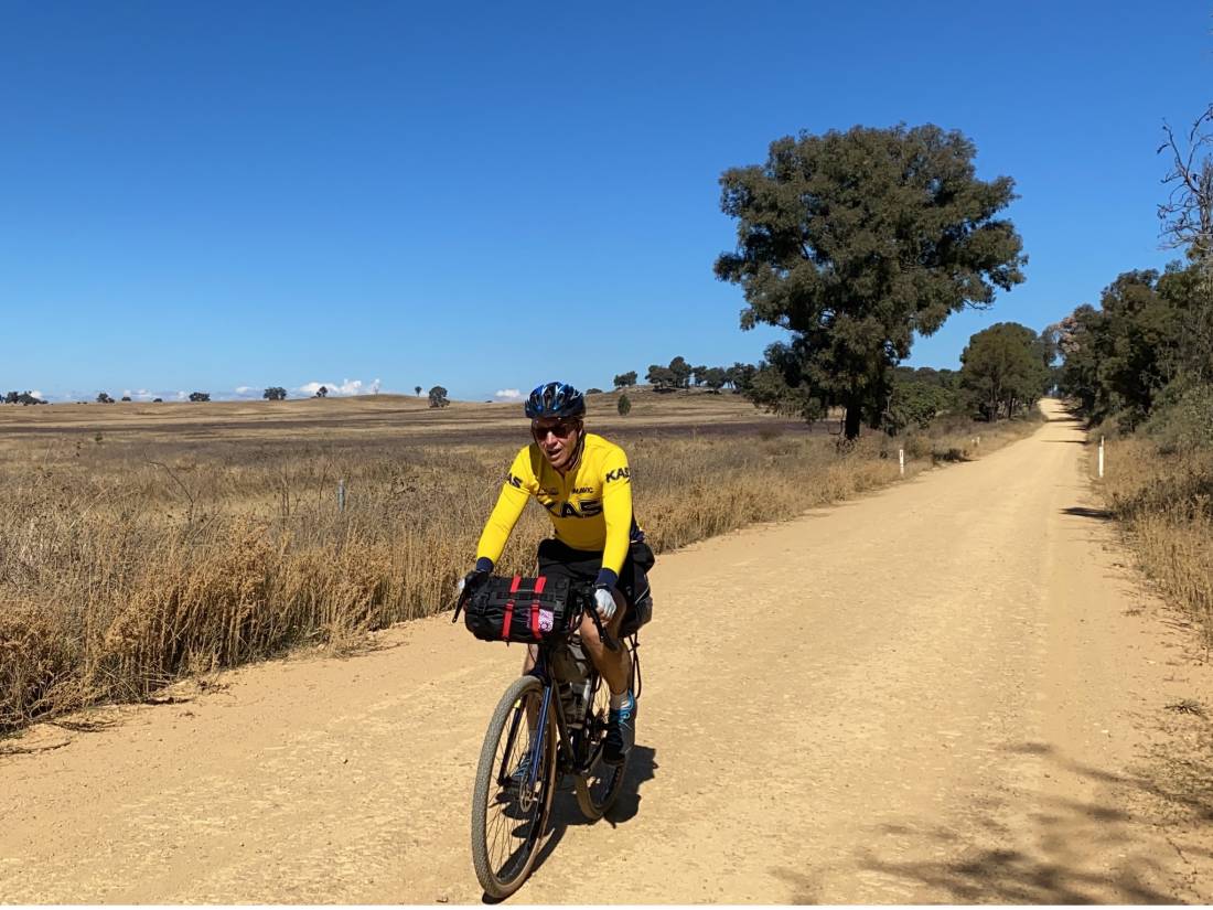 A cyclist on route between Gulgong and Dunedoo |  <i>Michele Eckersley</i>