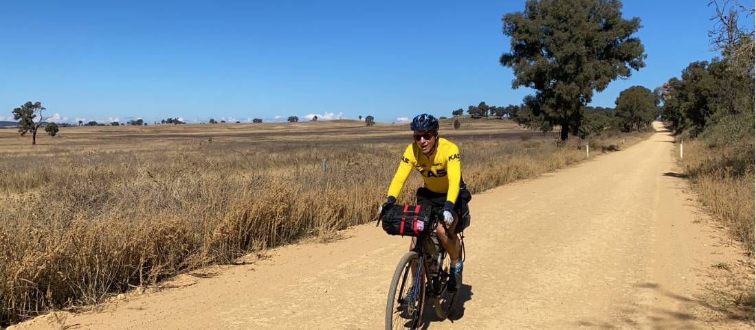 A cyclist on route between Gulgong and Dunedoo |  <i>Michele Eckersley</i>