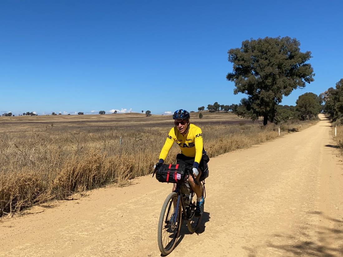 A cyclist on route between Gulgong and Dunedoo |  <i>Michele Eckersley</i>