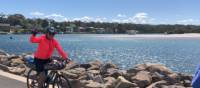 A great sense of achievement arriving into Huskisson on the South Coast Cycle |  <i>Kate Baker</i>