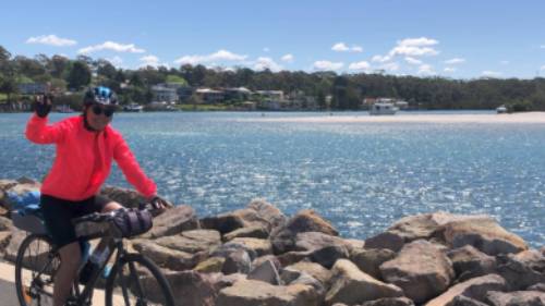 A great sense of achievement arriving into Huskisson on the South Coast Cycle | Kate Baker