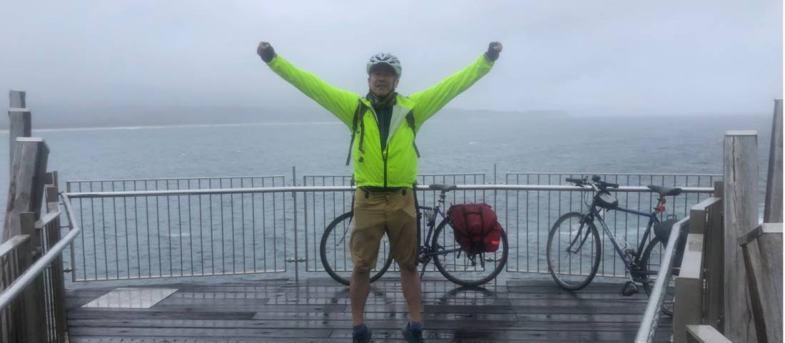 Arriving at the Sea in Tathra on the Kosi to the Pacific self guided cycle |  <i>Kate Baker</i>