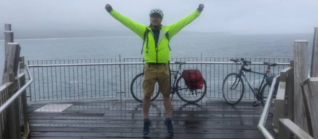 Arriving at the Sea in Tathra on the Kosi to the Pacific self guided cycle |  <i>Kate Baker</i>