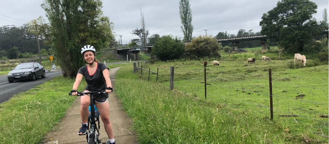 Arriving into Berry on the South Coast Cycle |  <i>Kate Baker</i>