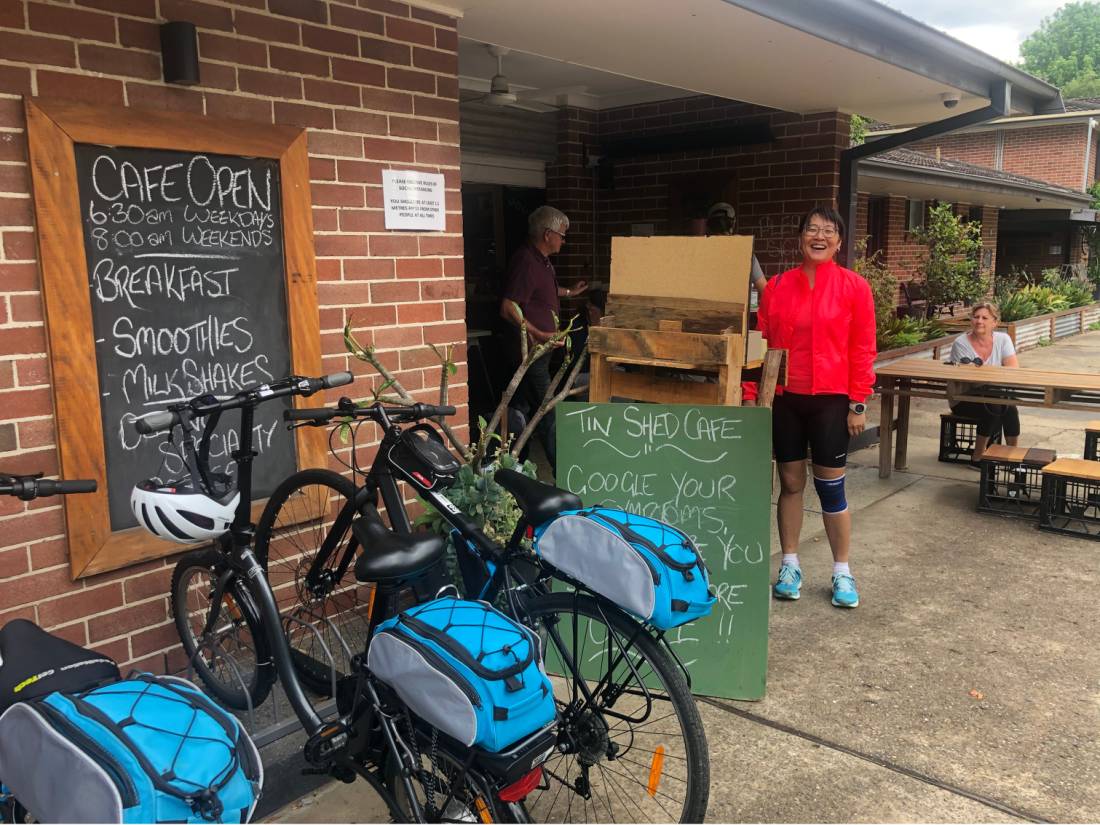 At the Tin Shed cafe popular with local cyclists |  <i>Kate Baker</i>