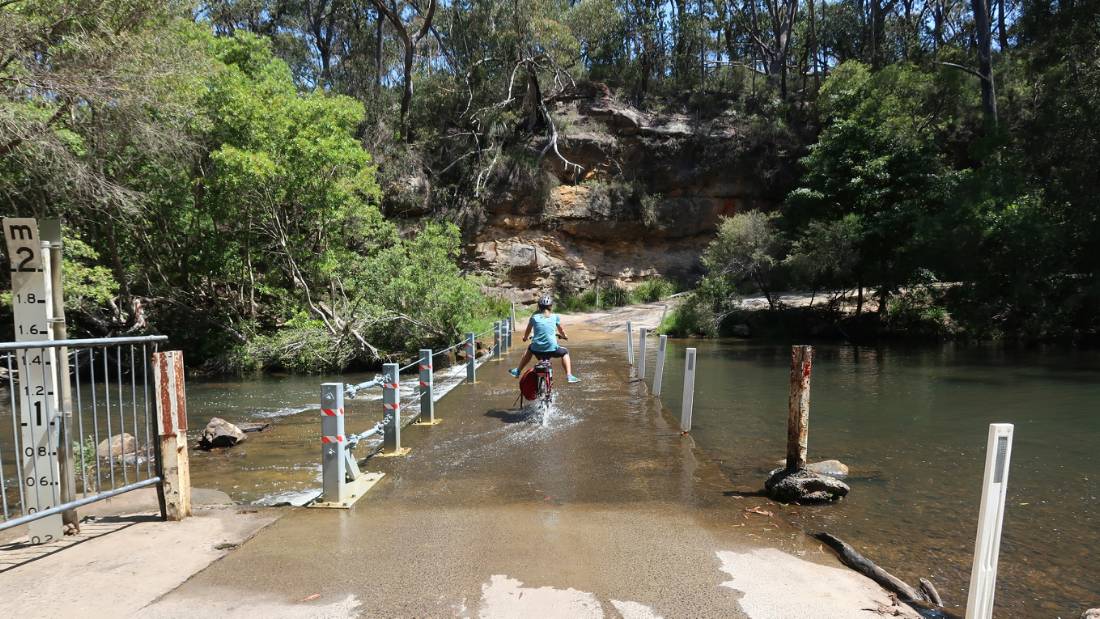 Cycling above the Belmore Falls near Robertson |  <i>Kate Baker</i>