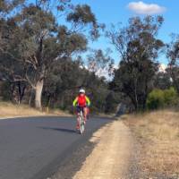 Cycling an e-bike on the CWC out of Gulgong | Michele Eckersley