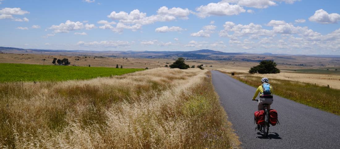 Vast landscapes feature while cycling from Jindabyne to Dalgety |  <i>Ross Baker</i>