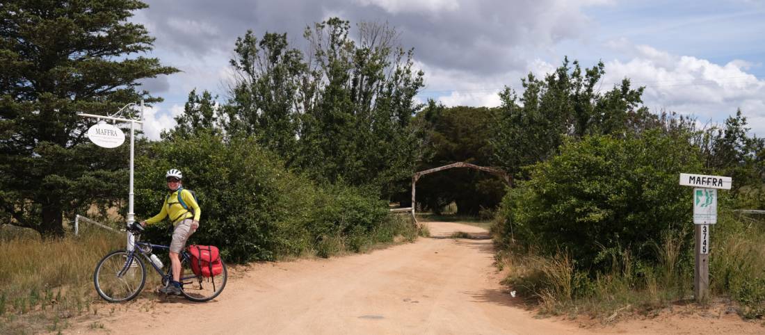 Cyclist arriving at the Maffra accommodation |  <i>Ross Baker</i>