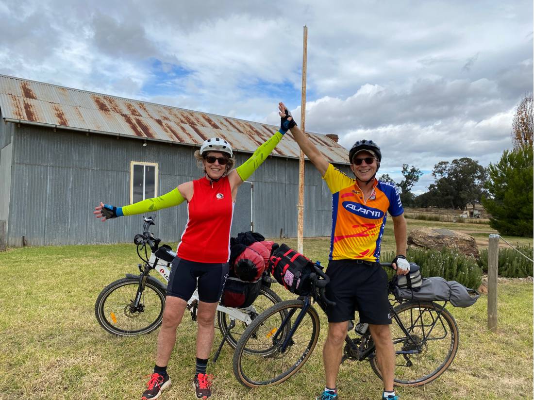 Cyclist completing the route in Goolma |  <i>Michele Eckersley</i>