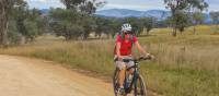 Cyclist on the Central West Cycle route between Mudgee and Gulgong | Ross Baker