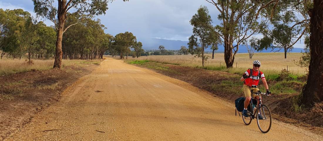 Cyclist on the Glen Alice Road in the Capertee Valley |  <i>Ross Baker</i>