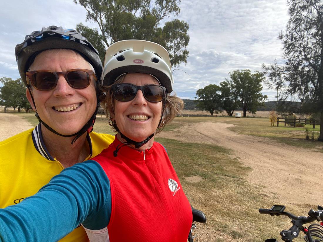 Cyclist selfie on the CWC |  <i>Michele Eckersley</i>