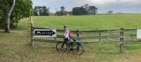 Cyclist stopping for winetasting at the Two Figs Winery near Nowra | Kate Baker