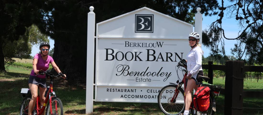 Cyclists at the Berkelouw Book Barn and cafe near Bowral |  <i>Kate Baker</i>