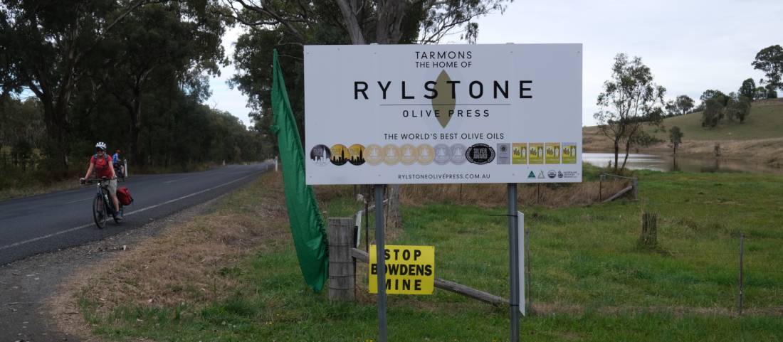 Cyclists at the Rylstone Olive Press |  <i>Ross Baker</i>