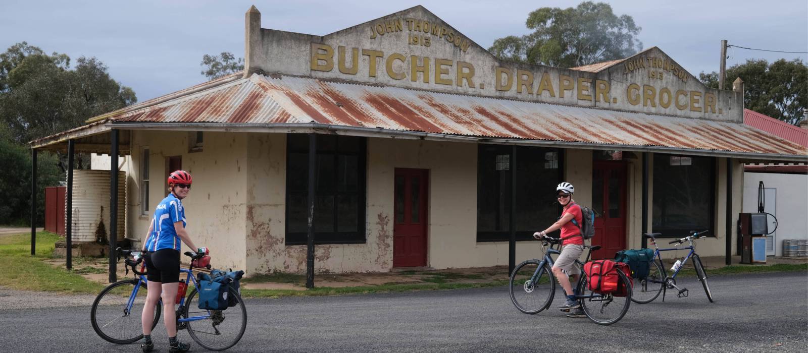 Cyclists in Lue half way between Mudgee and Rylstone | Ross Baker