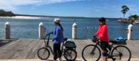 Cyclists taking in the view in Huskisson on Jervis Bay |  <i>Kate Baker</i>