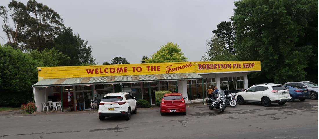 Famous pie shop at Robertson, a welcome stop on the Southern Highlands Cycle |  <i>Kate Baker</i>