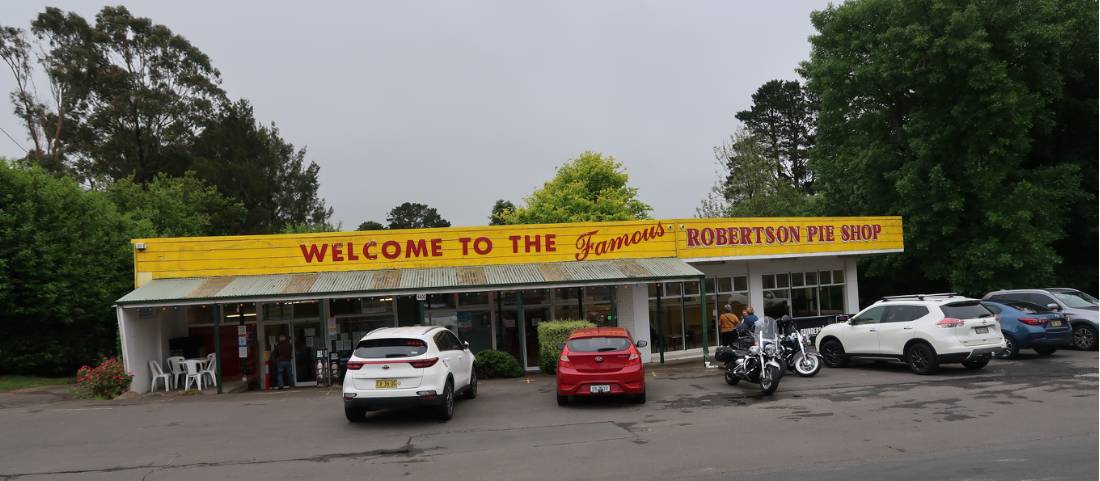 Famous pie shop at Robertson, a welcome stop on the Southern Highlands Cycle |  <i>Kate Baker</i>