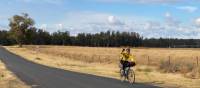 Happy cyclist on the route between Dubbo and Wellington | Michele Eckersley