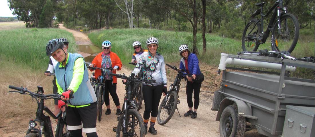 Happy cyclists on the Central West Trail |  <i>Shawn Flannery</i>