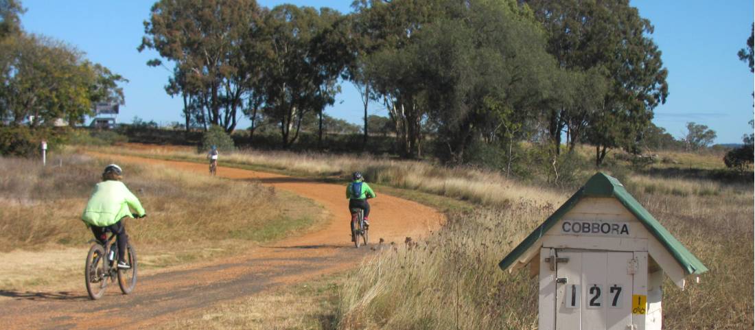 Happy cyclists on the Central West Trail |  <i>Shawn Flannery</i>