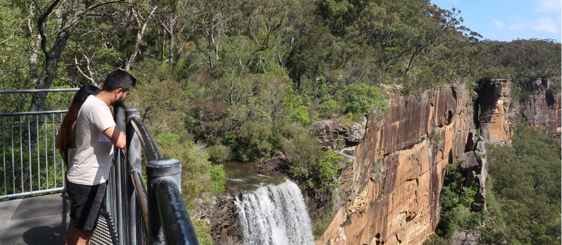 Impressive Fitzroy Falls, visited enroute to Bundanoon on the Southern Highlands Cycle |  <i>Kate Baker</i>