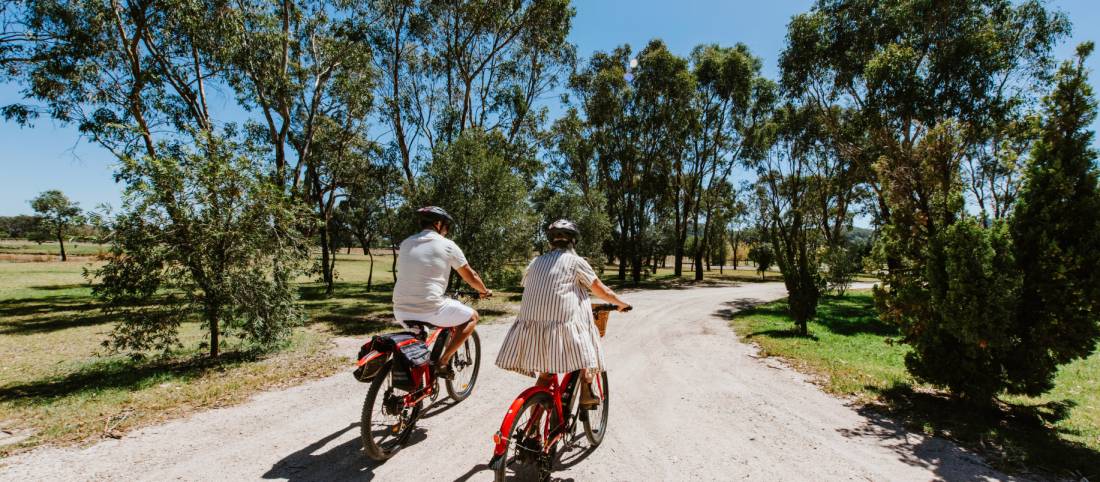 Cycling around Mudgee on a bike tour