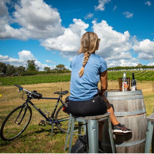 Wine with a beautiful view in Rylstone