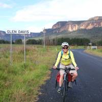 cyclist leaving Glen Davis in the Capertee Valley | Ross Baker