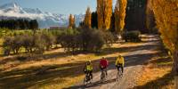 Cycling away from Mount Cook. |  <i>Colin Monteath</i>