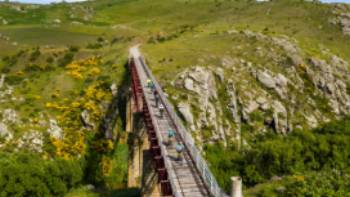 LachlanGardiner_AdventureSouth_OTAGO_DAY_03-HIGHRES-0666,Lachlan Gardiner Cycle over the grand Poolburn Viaduct