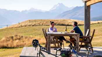 Lake Ohau Lodge | Braemar | Alps to Ocean,Clare Toia-Bailey Enjoying the stunning Lake Ohau Lodge on the Alps to Ocean Cycling trail.