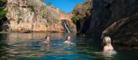 Relaxing in Maguk Falls in Kakadu. | Shaana McNaught