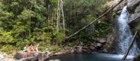 Enjoying a magnificent waterfall in Paluma National Park