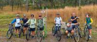 Cycling group on the Boyne Burnett Inland Rail Trail.