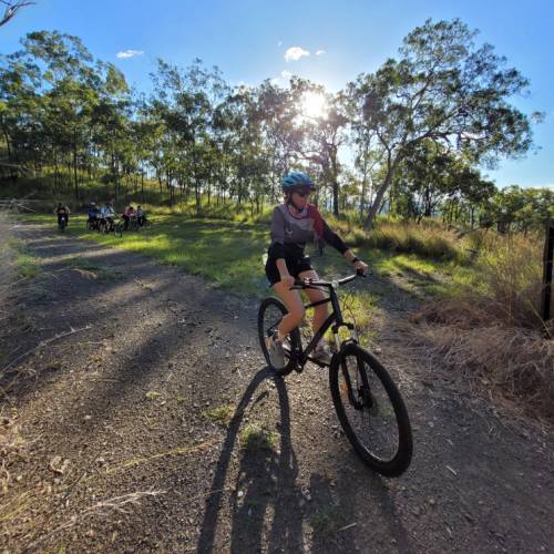 Riding along the Boyne Burnett Inland Rail Trail