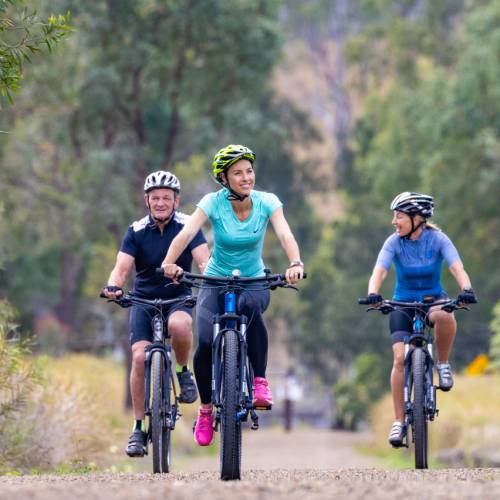 Ride with friends on the Brisbane Valley Rail Trail