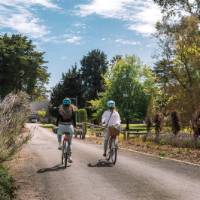 Cycling through Sevenhill Cellars in the Clare Valley