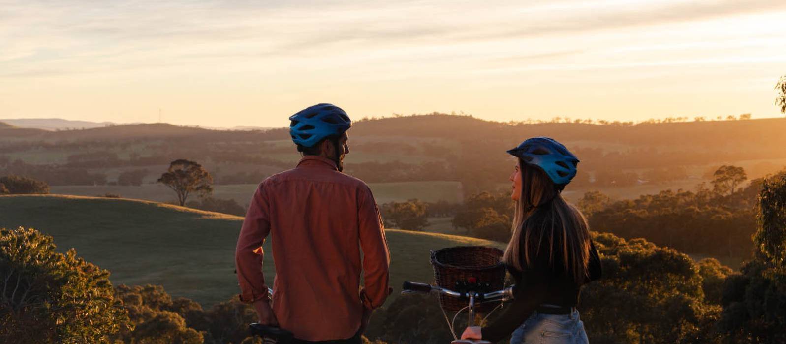 Enjoying dusk on the Riesling Trail