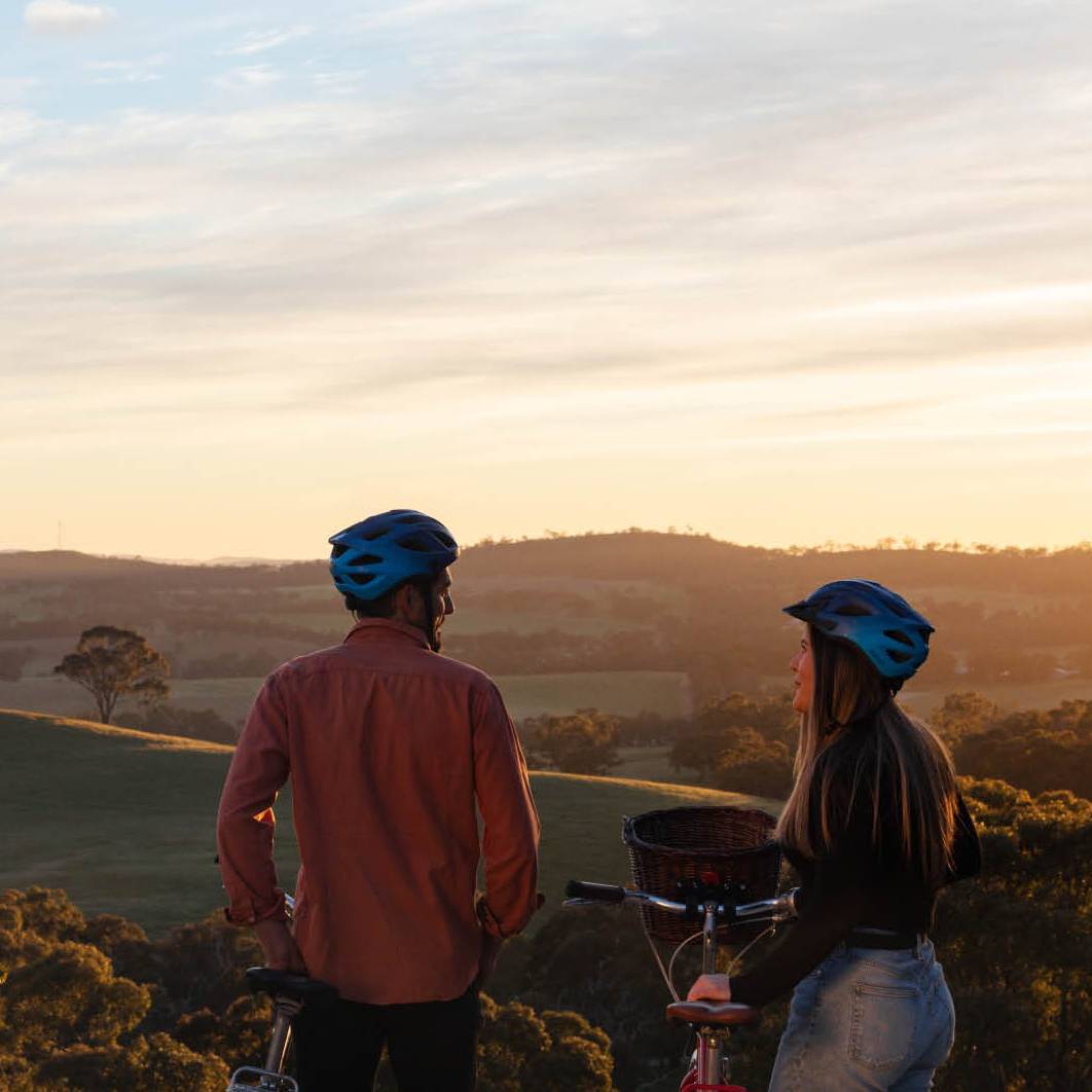 Enjoying dusk on the Riesling Trail
