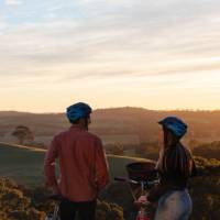 Enjoying dusk on the Riesling Trail