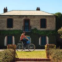 Riding bikes in the Clare Valley, South Australia