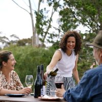Sampling the local produce at Shut the Gate Wines