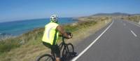 Cycling towards Bicheno on the East Coast of Tasmania | Brad Atwal